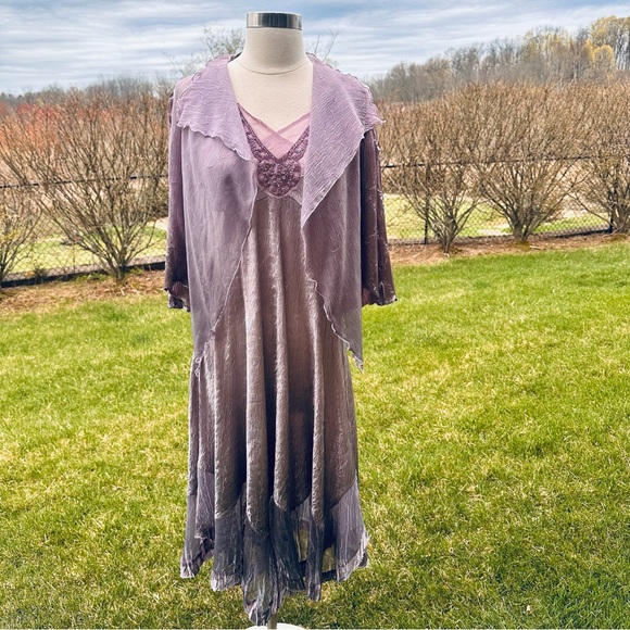 Komarov Asymmetrical Dress with Beaded Embellishments & Matching Jacket - Picture 6 of 16